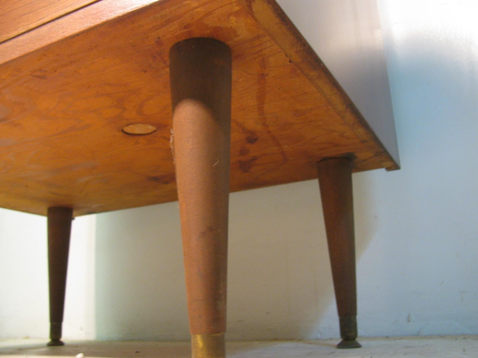 Mid-Century Modern Walnut Cabinet End Table Style Of Edmond Spence 1