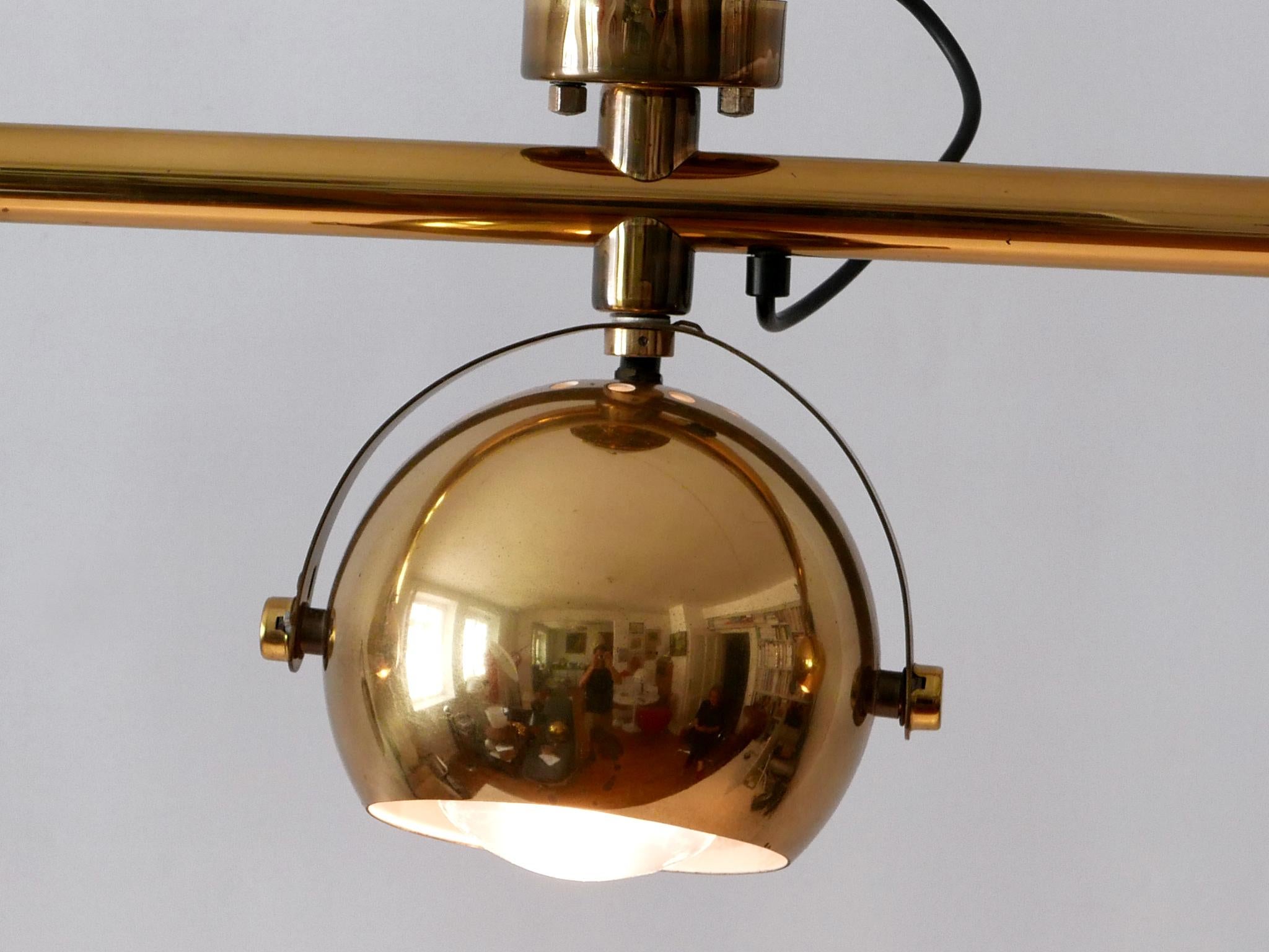 Mid-Century Modern Three-Flamed Ceiling Lamp or Spots by Sische Germany 1960s In Good Condition For Sale In Munich, DE