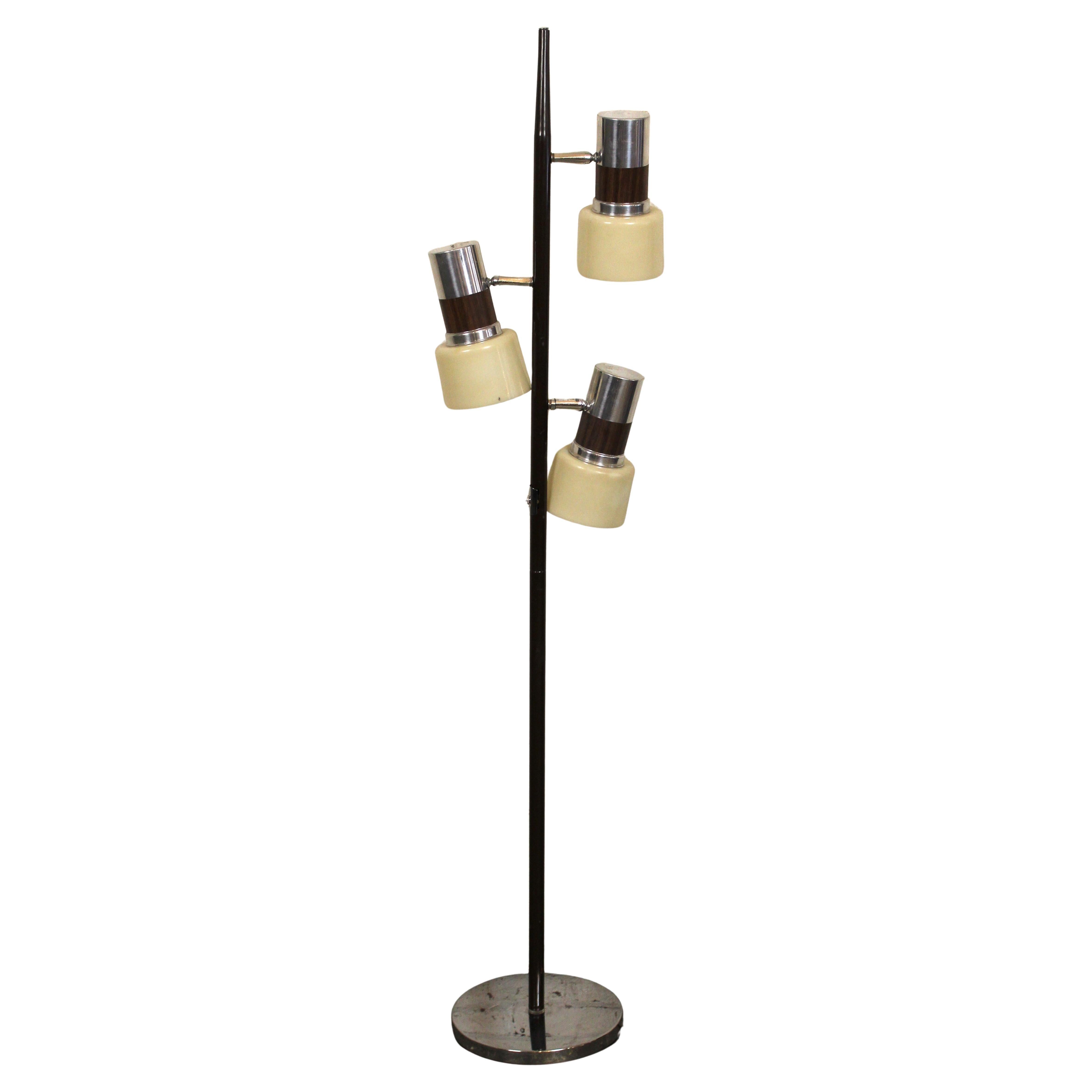 Mid-Century Modern Three Head Tension Lamp Attr. Gerald Thurston for Lightolier For Sale