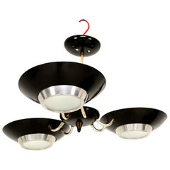 Mid-Century Modern Three-Light Ceiling Fixture