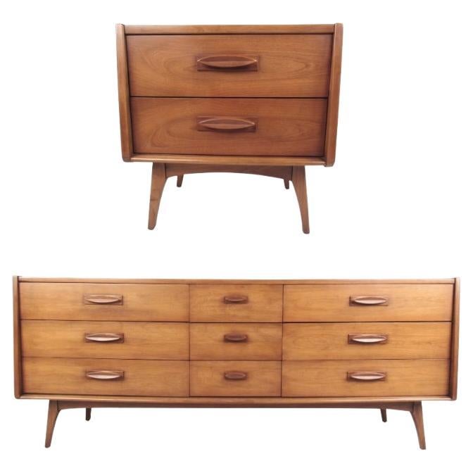 Mid-Century Modern Three-Piece Bedroom Set