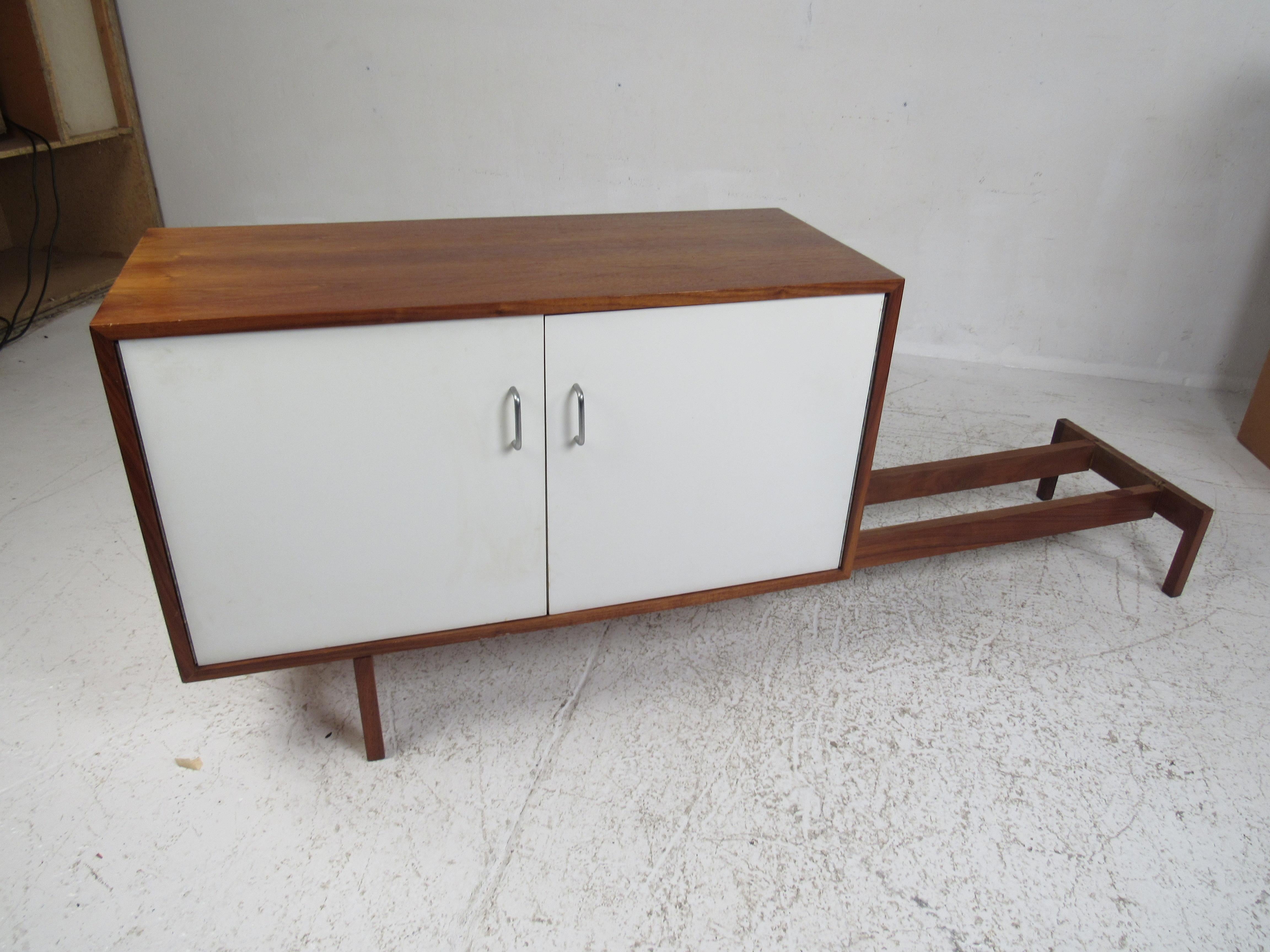 mid century modern record cabinet