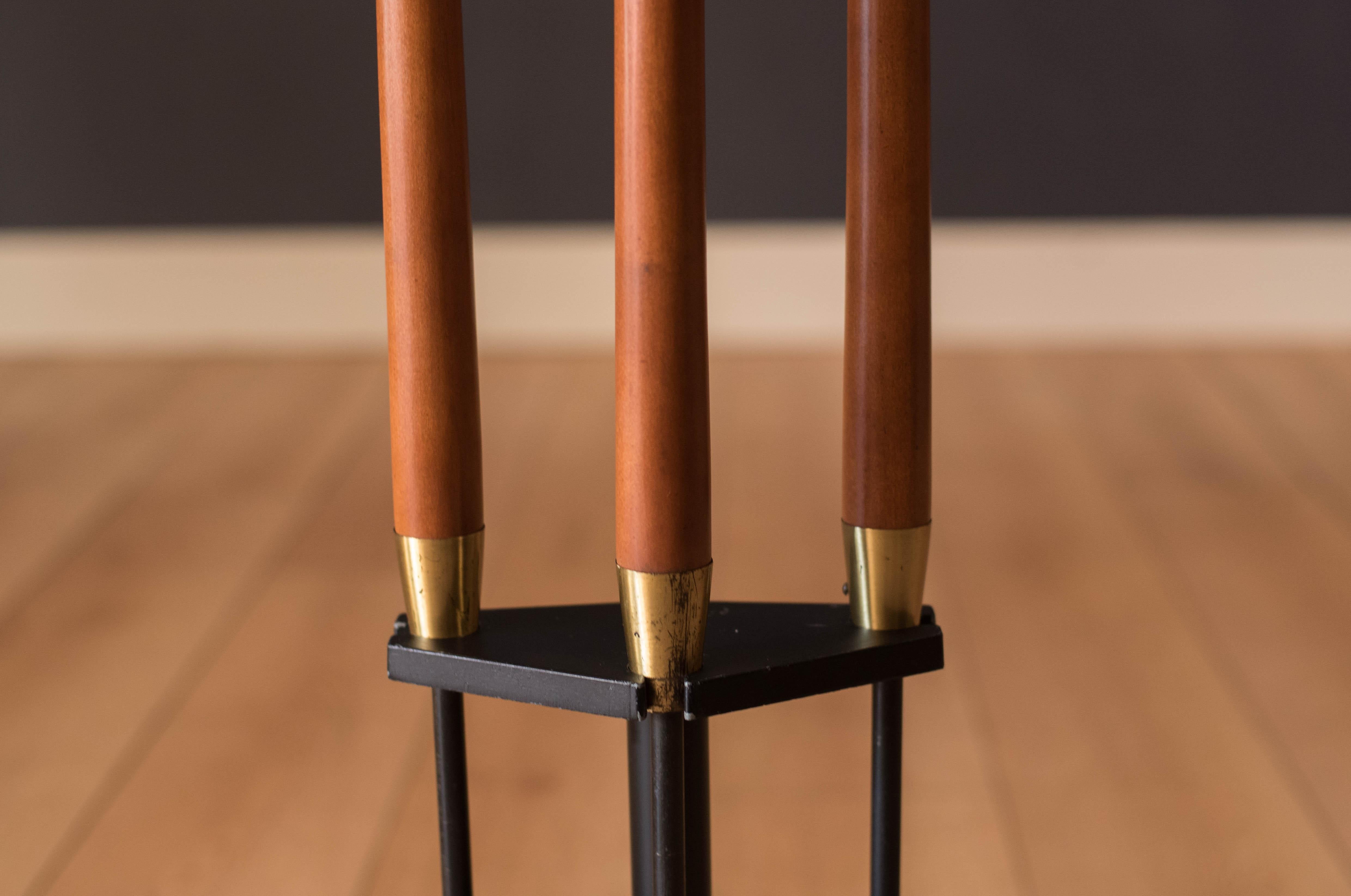 Mid-Century Modern Mid Century Modern Three-Piece Standing Fireplace Tool Set by Seymour