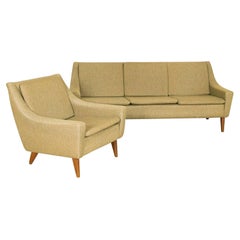 Modernes Mid-Century-Modern-Sessel-Sofa und -Sessel-Set aus Dänemark