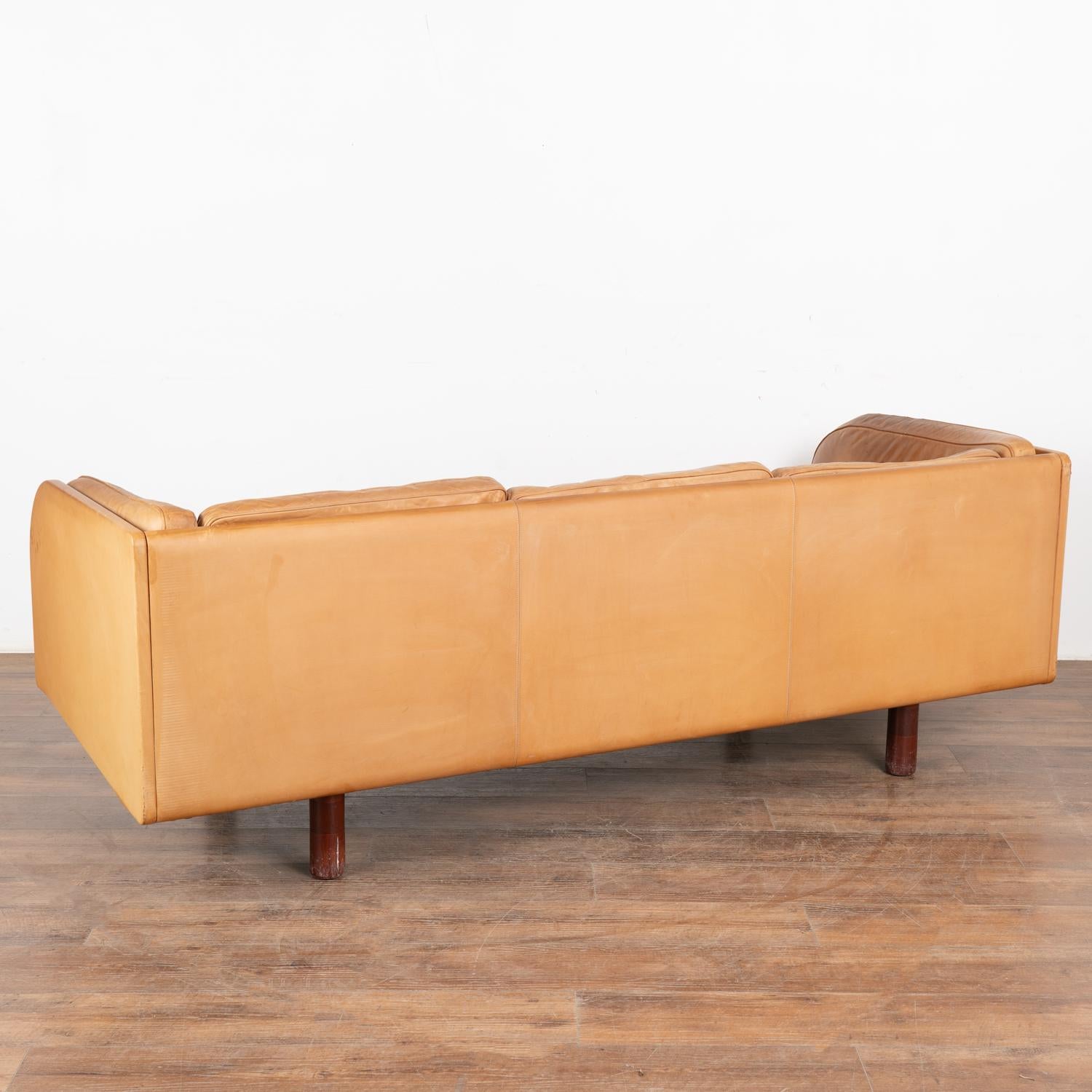 Mid Century Modern Three Seat Sofa With Curved Arms, Denmark circa 1960 For Sale 2