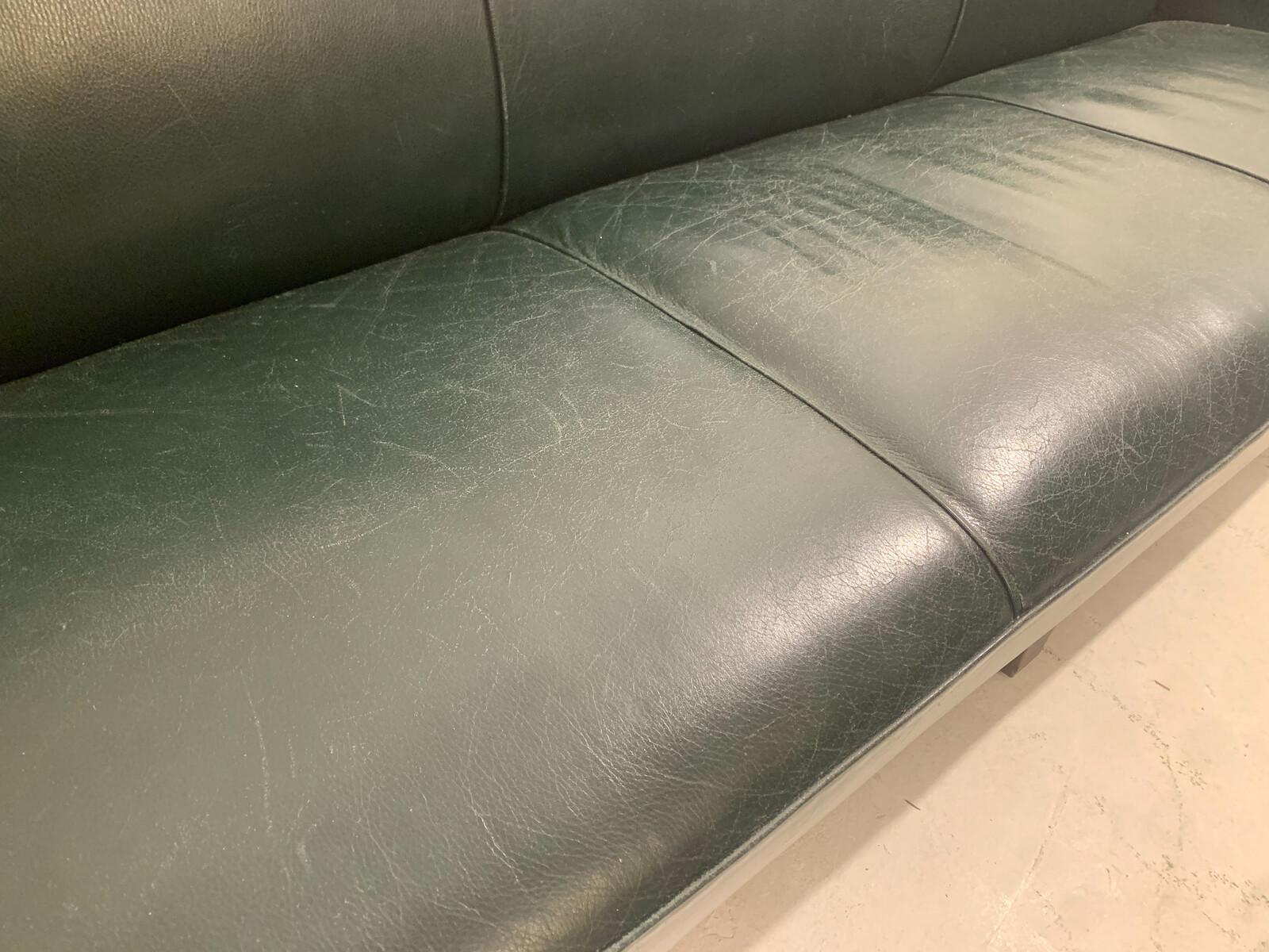 Mid-Century Modern Three Seater Leather Sofa by Emiel Veranneman, Belgium, 1958 In Good Condition For Sale In Brussels, BE