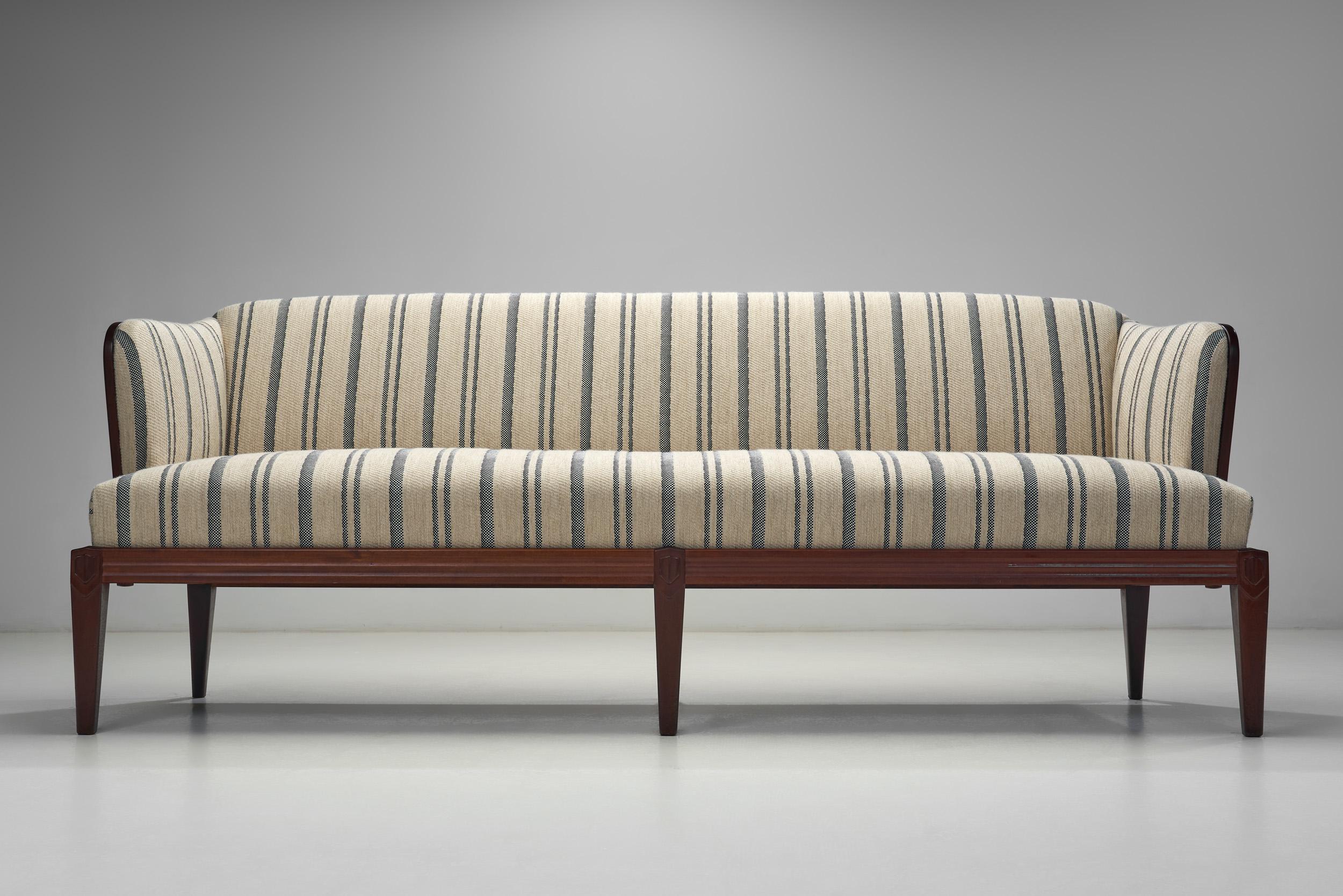 Mid-Century Modern Three-Seater Sofa by Carl Malmsten (Attr.), Sweden 1960s 7