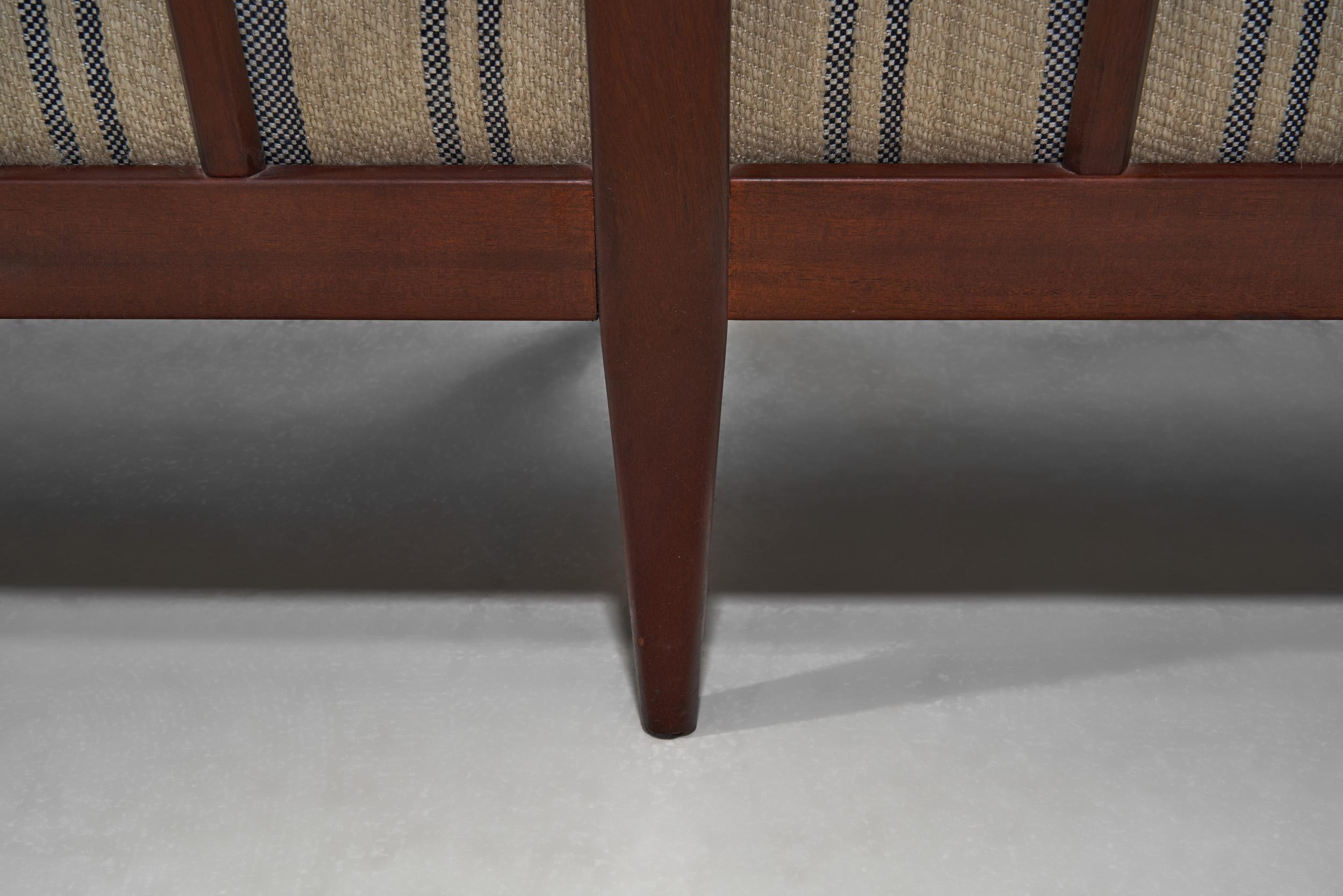 Mid-Century Modern Three-Seater Sofa by Carl Malmsten (Attr.), Sweden 1960s 10