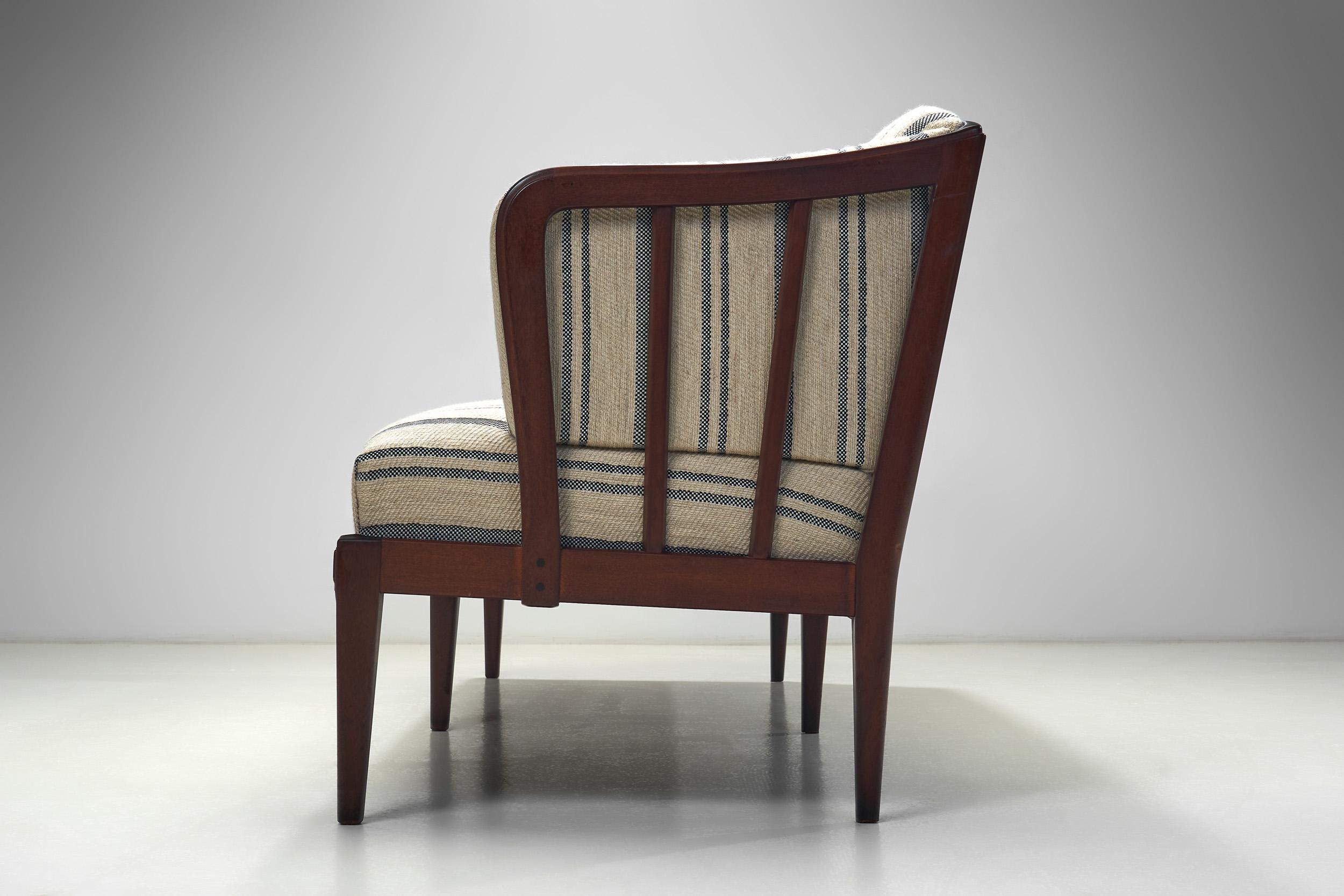 Mid-Century Modern Three-Seater Sofa by Carl Malmsten (Attr.), Sweden 1960s 1