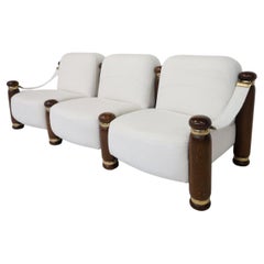 Used Mid-Century Modern Three-Seater Sofa, Italy, 1970s, New Upholstery