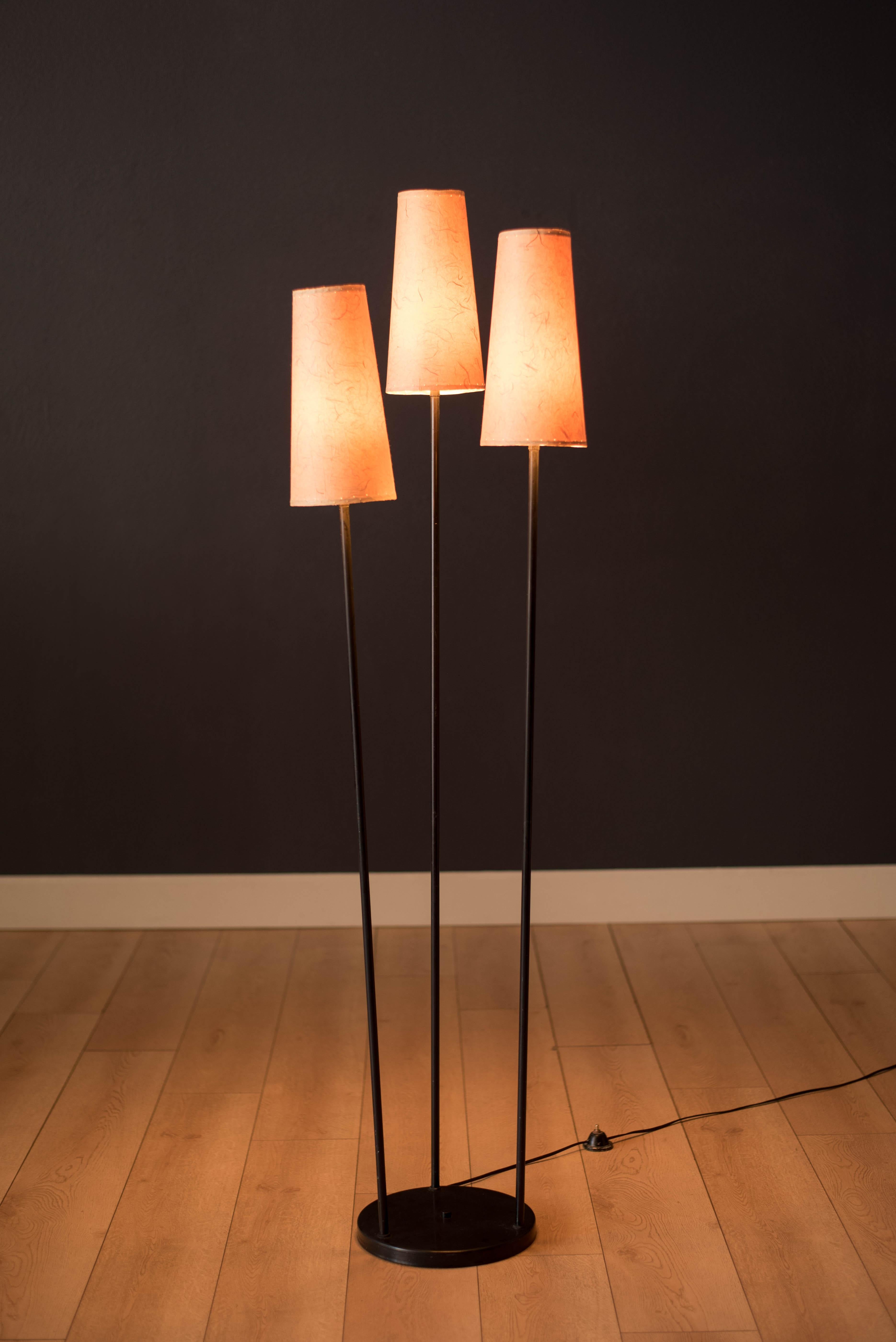 Mid-Century Modern Mid Century Modern Three Shade Light Floor Lamp