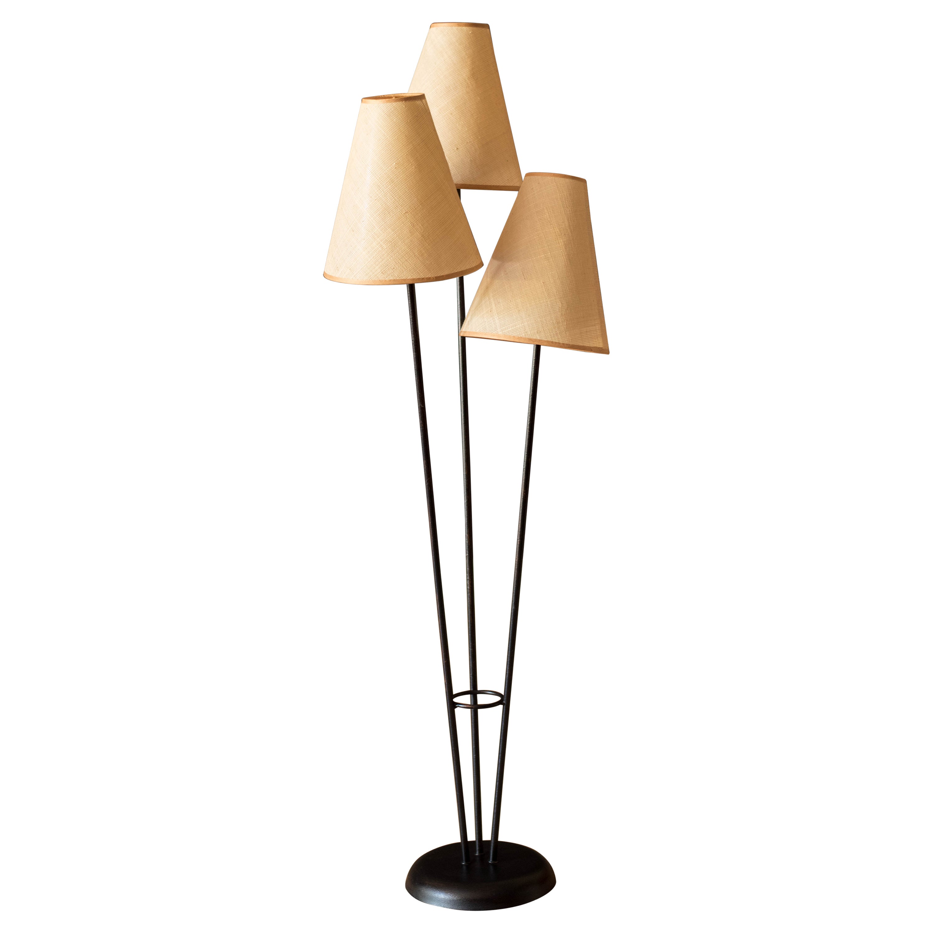 Mid-Century Modern Three Shade Light Floor Lamp