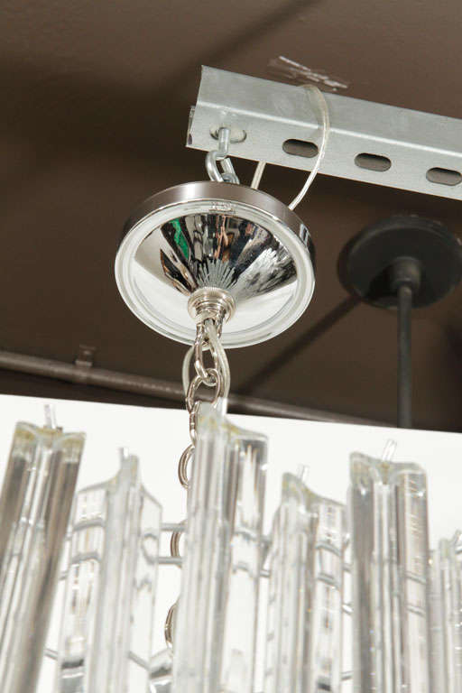 mid century modern crystal chandelier