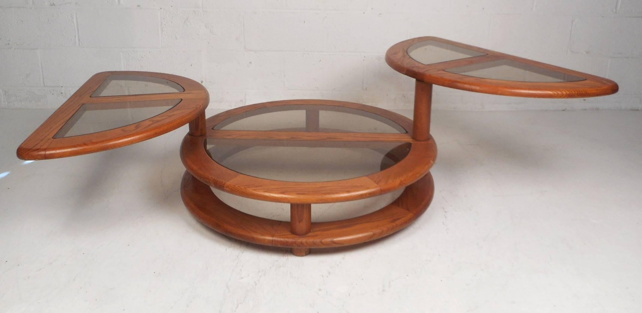 3 tier swivel coffee table