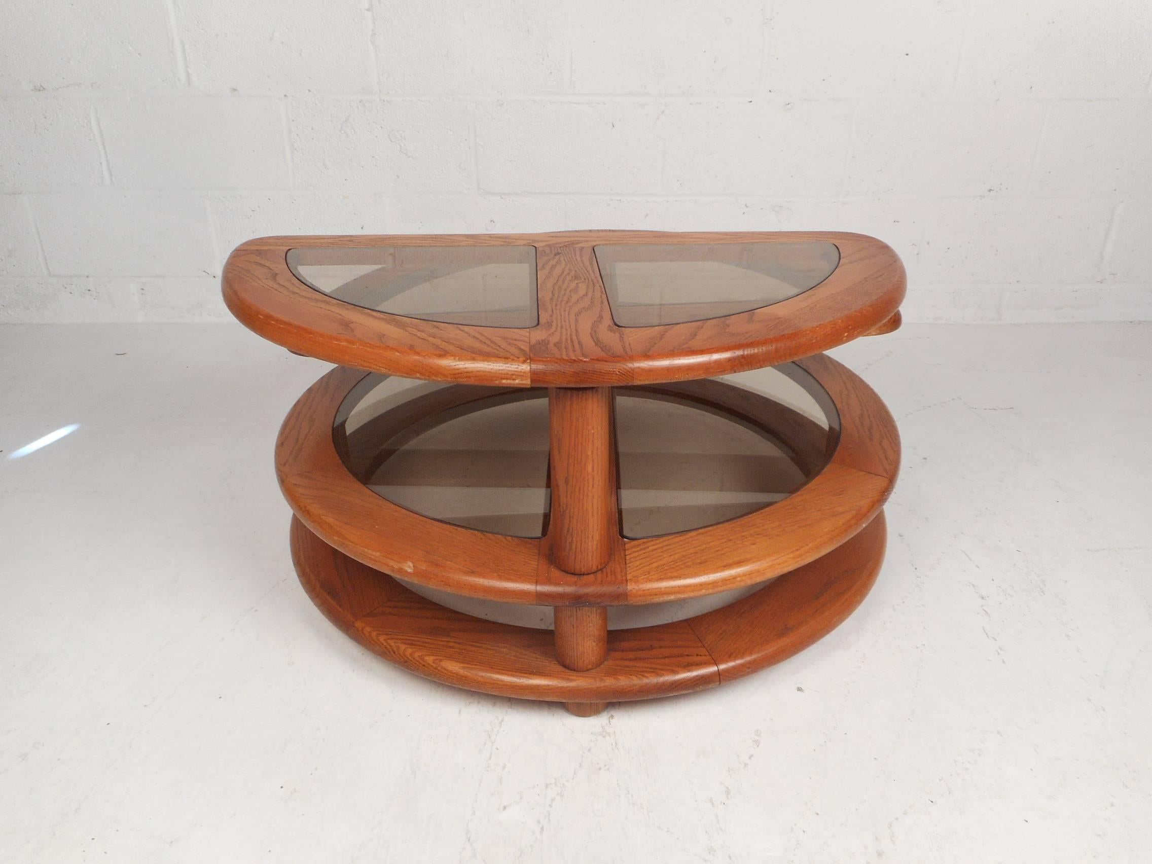 3 tier rotating coffee table
