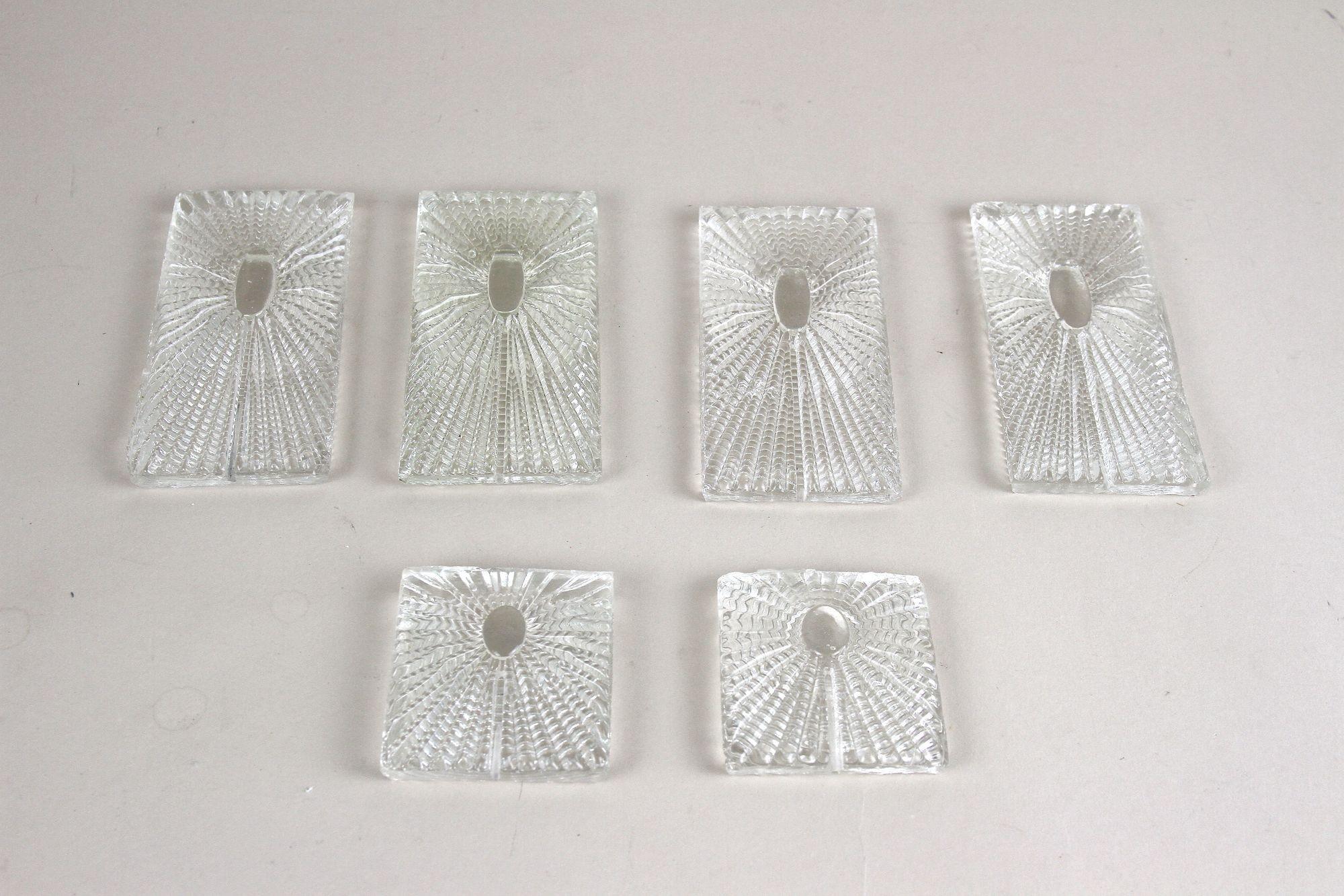 Lustre à trois niveaux en verre The Moderns par Rupert Nikoll, Autriche années 1950 en vente 13