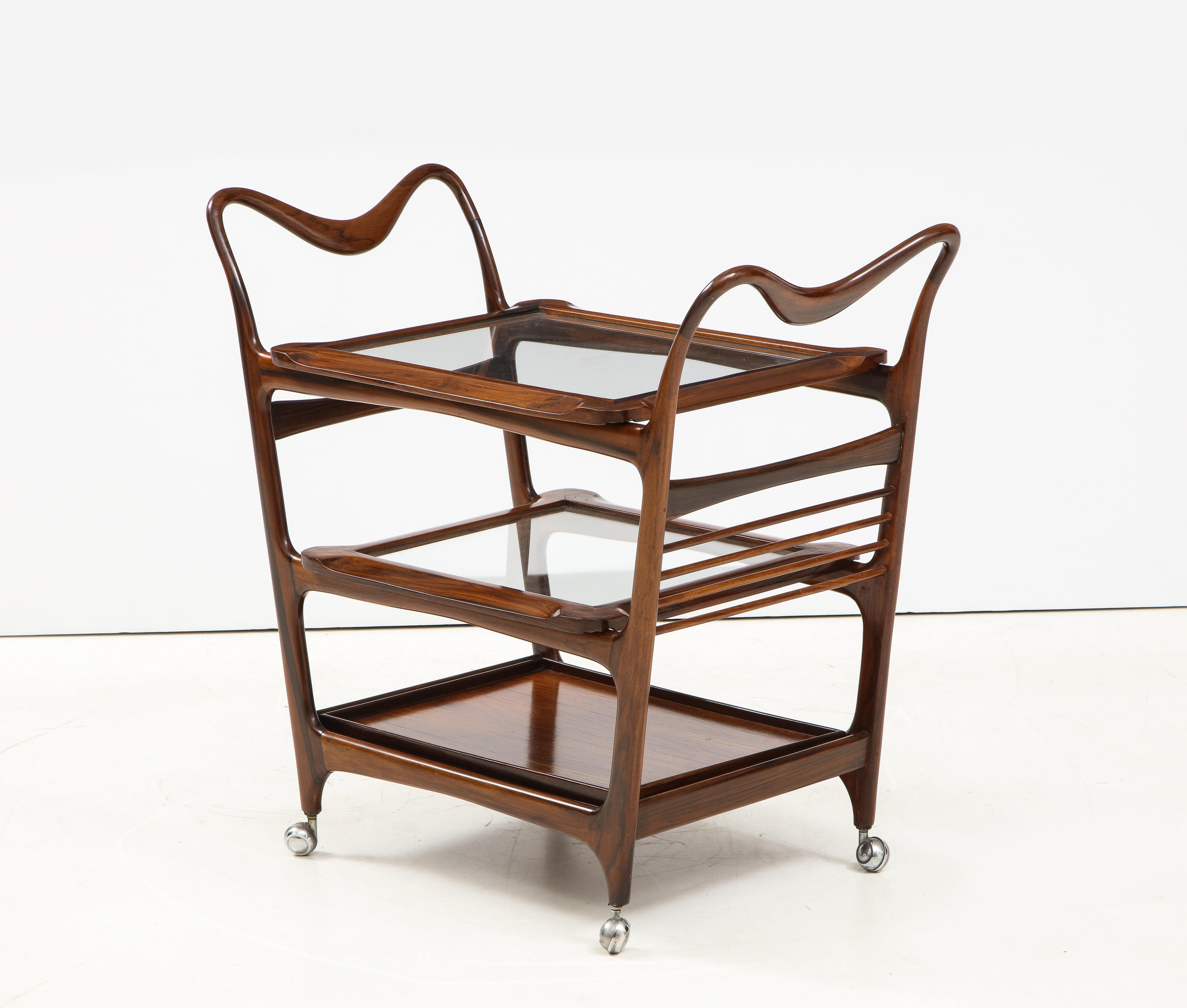 Mid-Century Modern Three-Tier Tea Cart by Teperman Manufacture, Brazil, 1950s 9