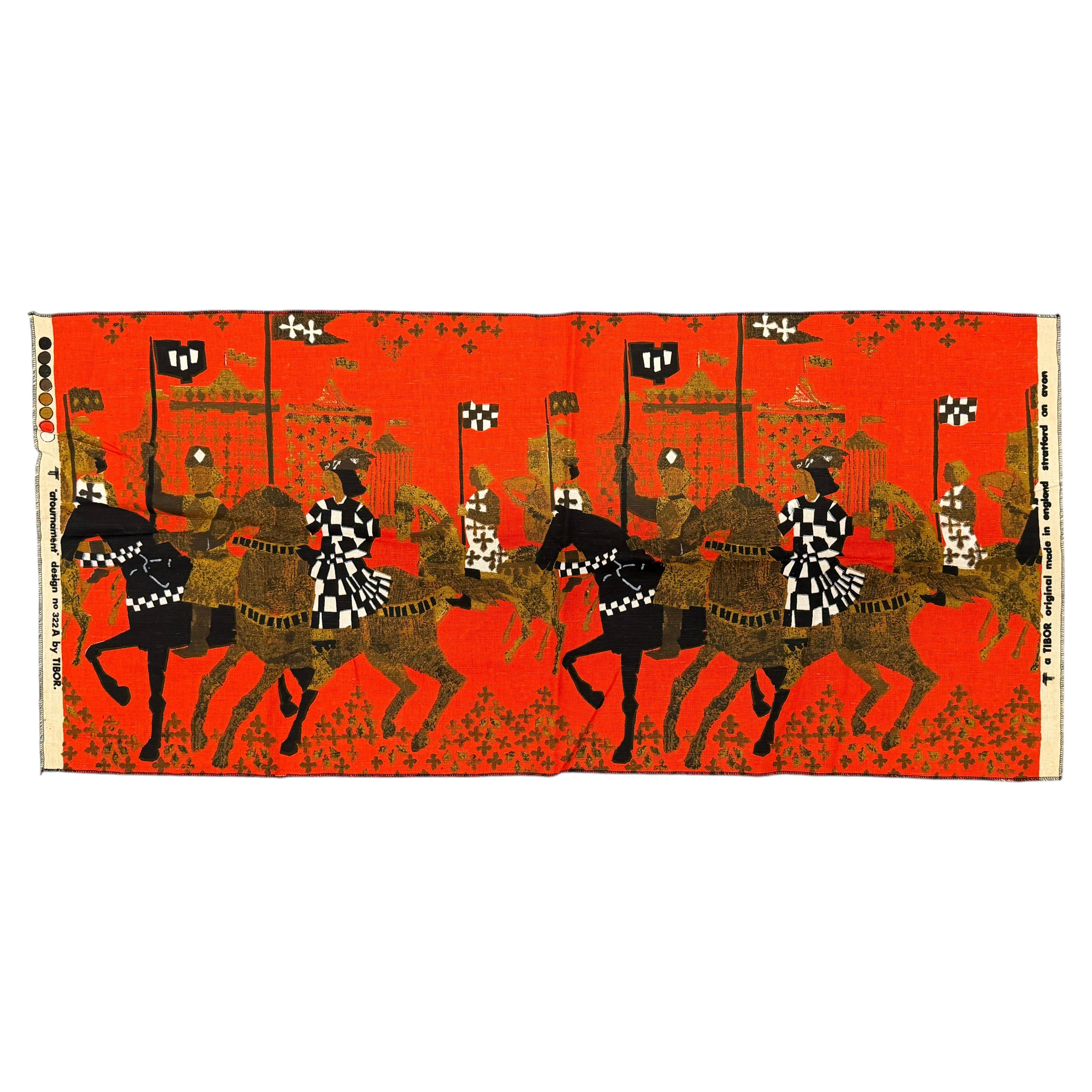 Mid-Century Modern Tibor Reich "A Tournament" Textile Wall Art circa 1960s For Sale