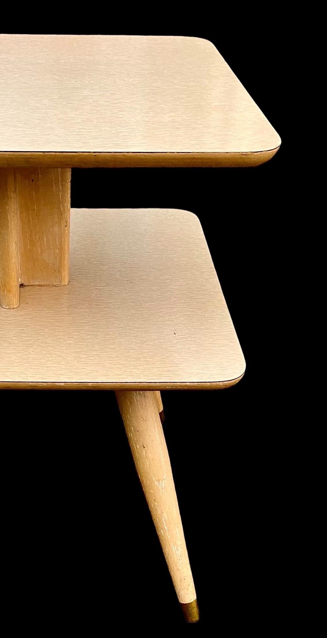 Formica Mid-Century Modern Tiered End/Occasional Table