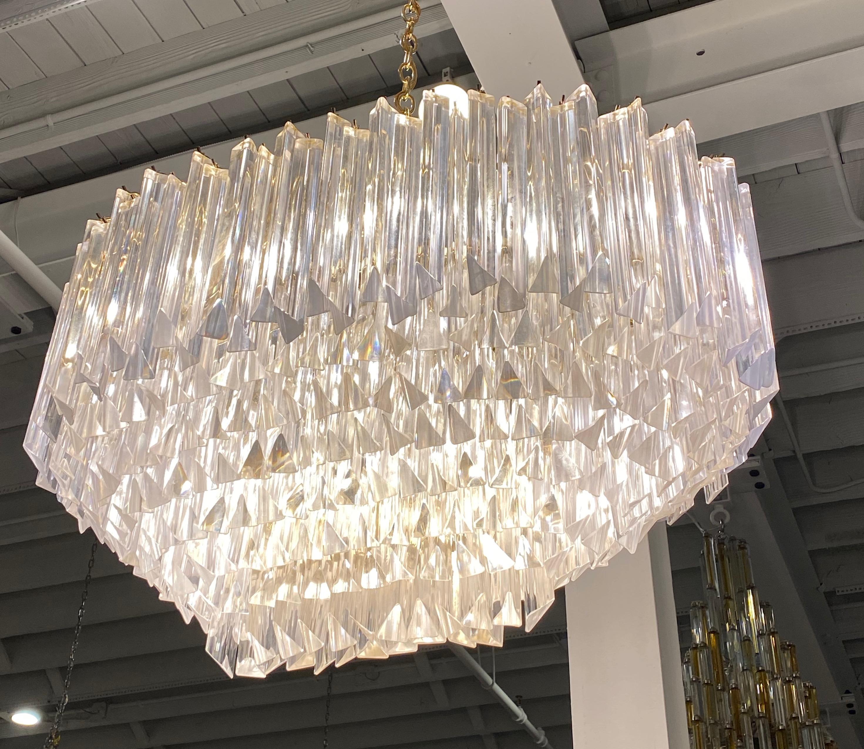 Mid-Century Modern Tiered Oval Chandelier For Sale 3
