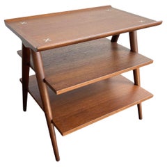Vintage Mid Century Modern Tiered Side Table By Merton Gershun, American Of Martinsville