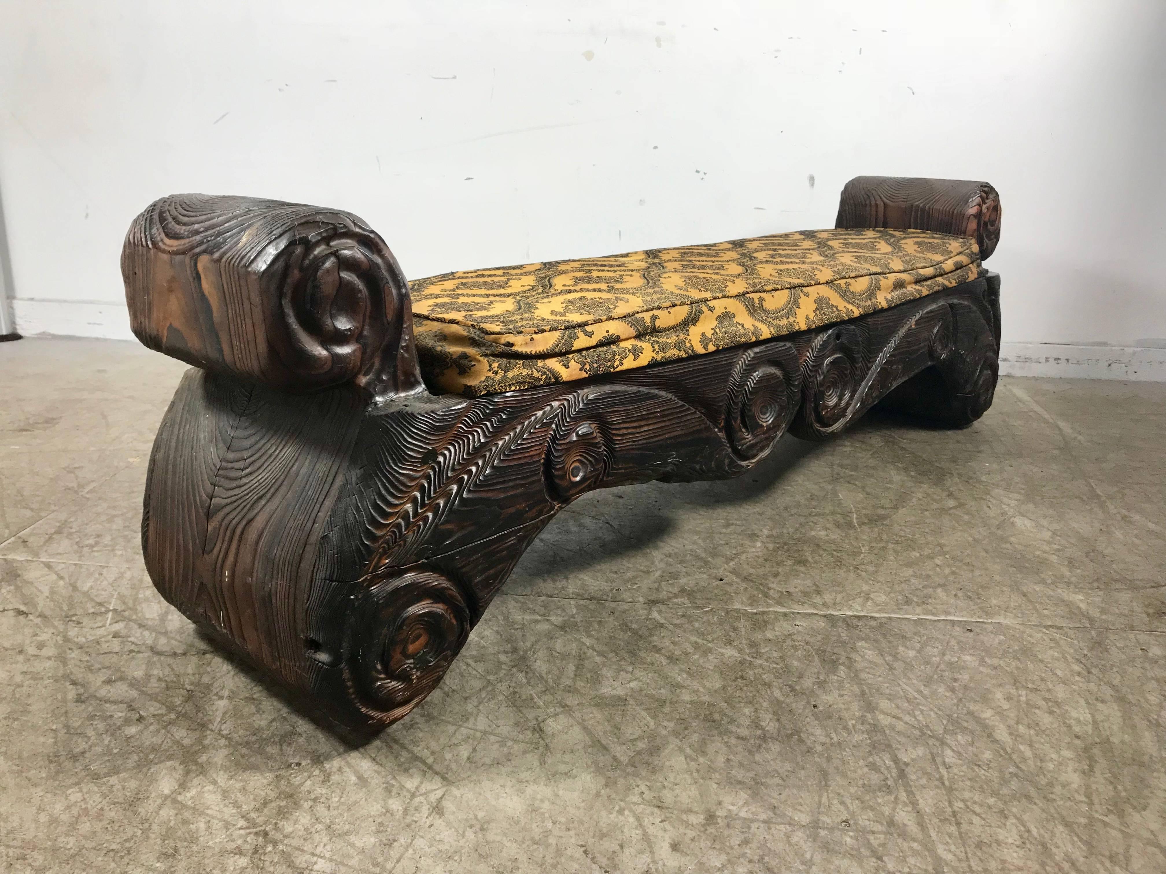 Mid Century Modern Tiki Bench Witco Decor For Sale At 1stdibs