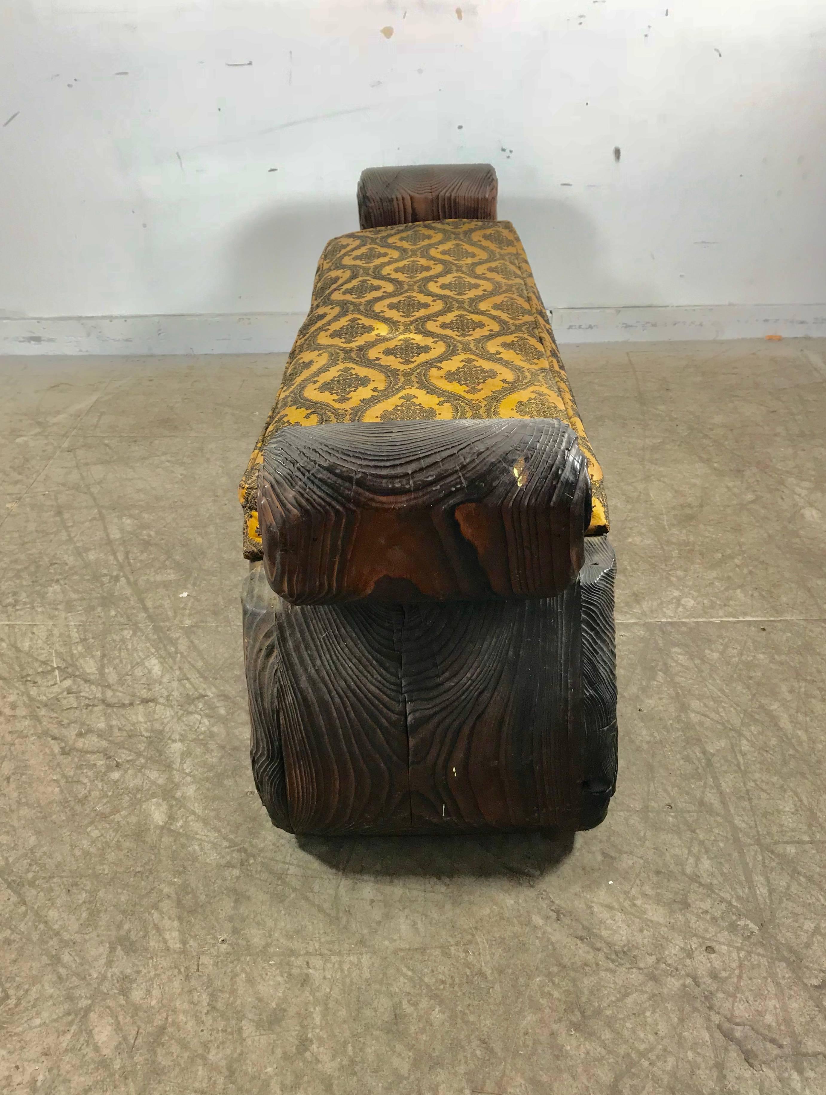 Sculpté Banc Tiki moderne du milieu du siècle dernier, décor Witco
