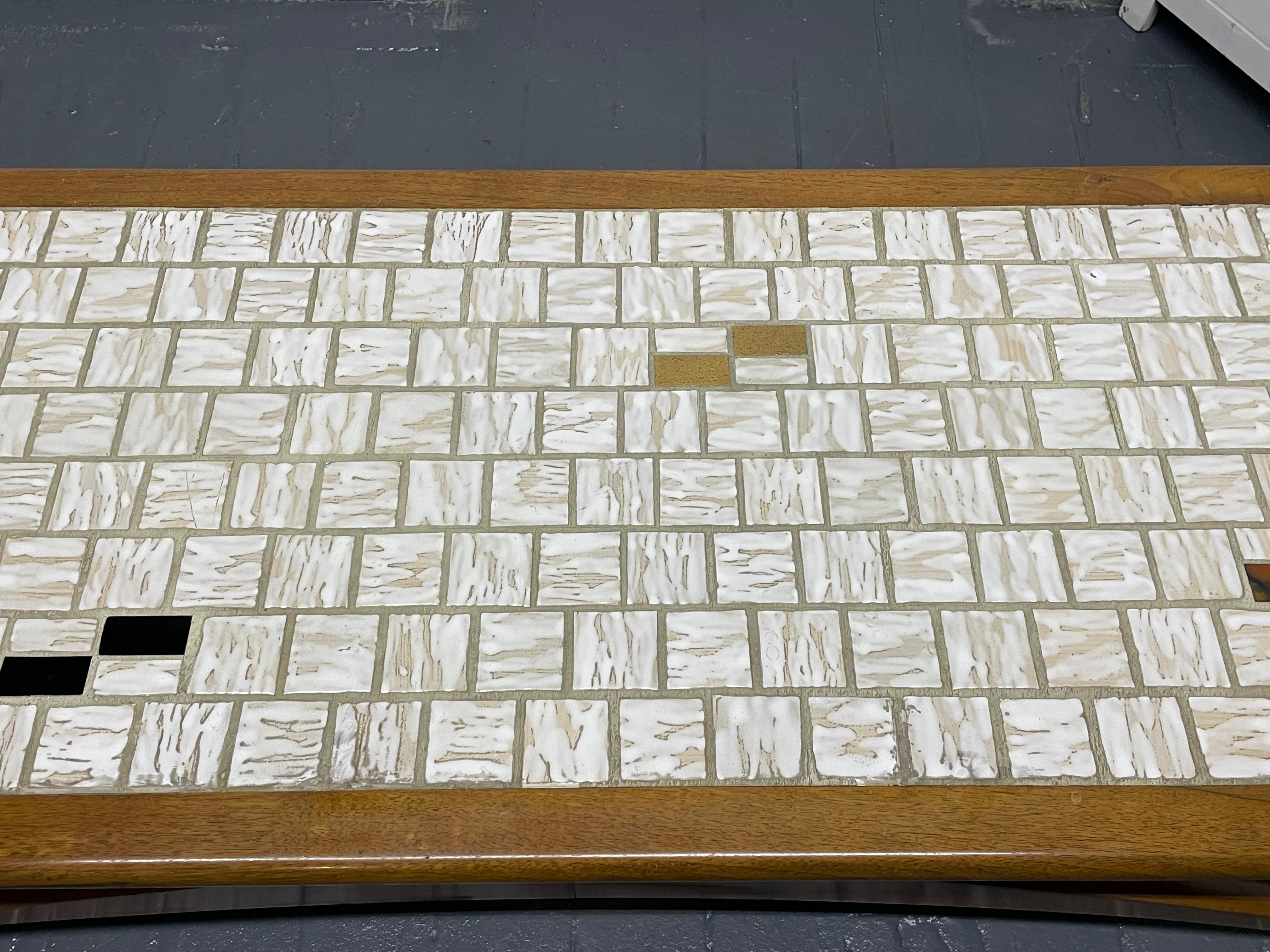 Mid-Century Modern Tile-Top and Walnut Coffee Table For Sale at 1stDibs ...