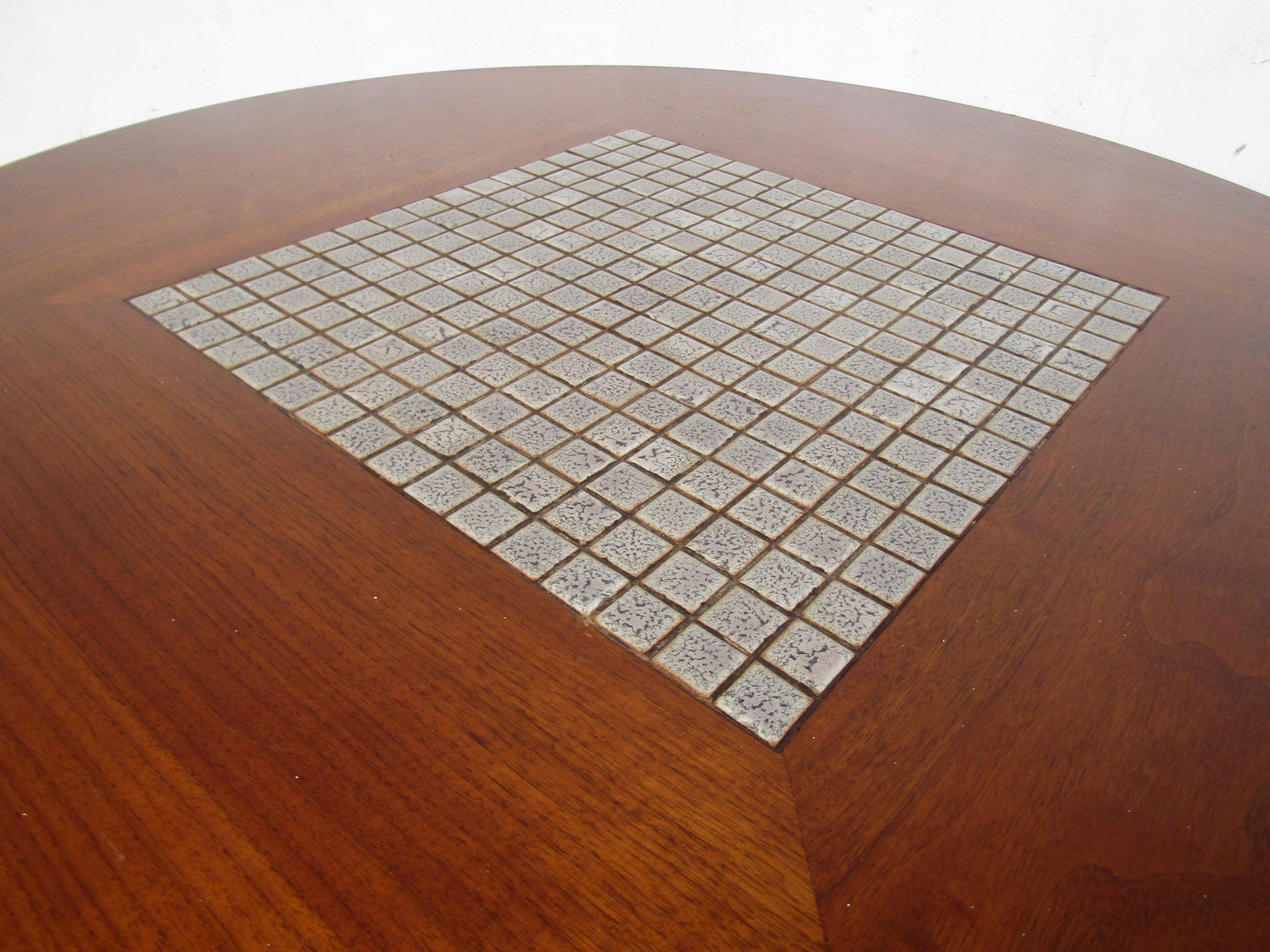 Mid-20th Century Mid-Century Modern Tile-Top Walnut Coffee Table by Lane
