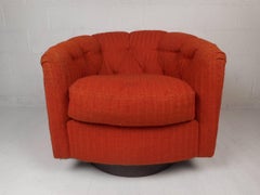 Mid-Century Modern Tilt and Swivel Lounge Chair in the Style of Milo Baughman