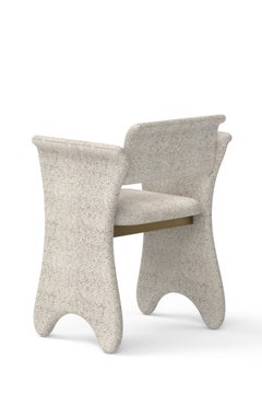 Mid-Century Modern Timeless Dining Chair, DEDAR Chenille, Handmade Greenapple