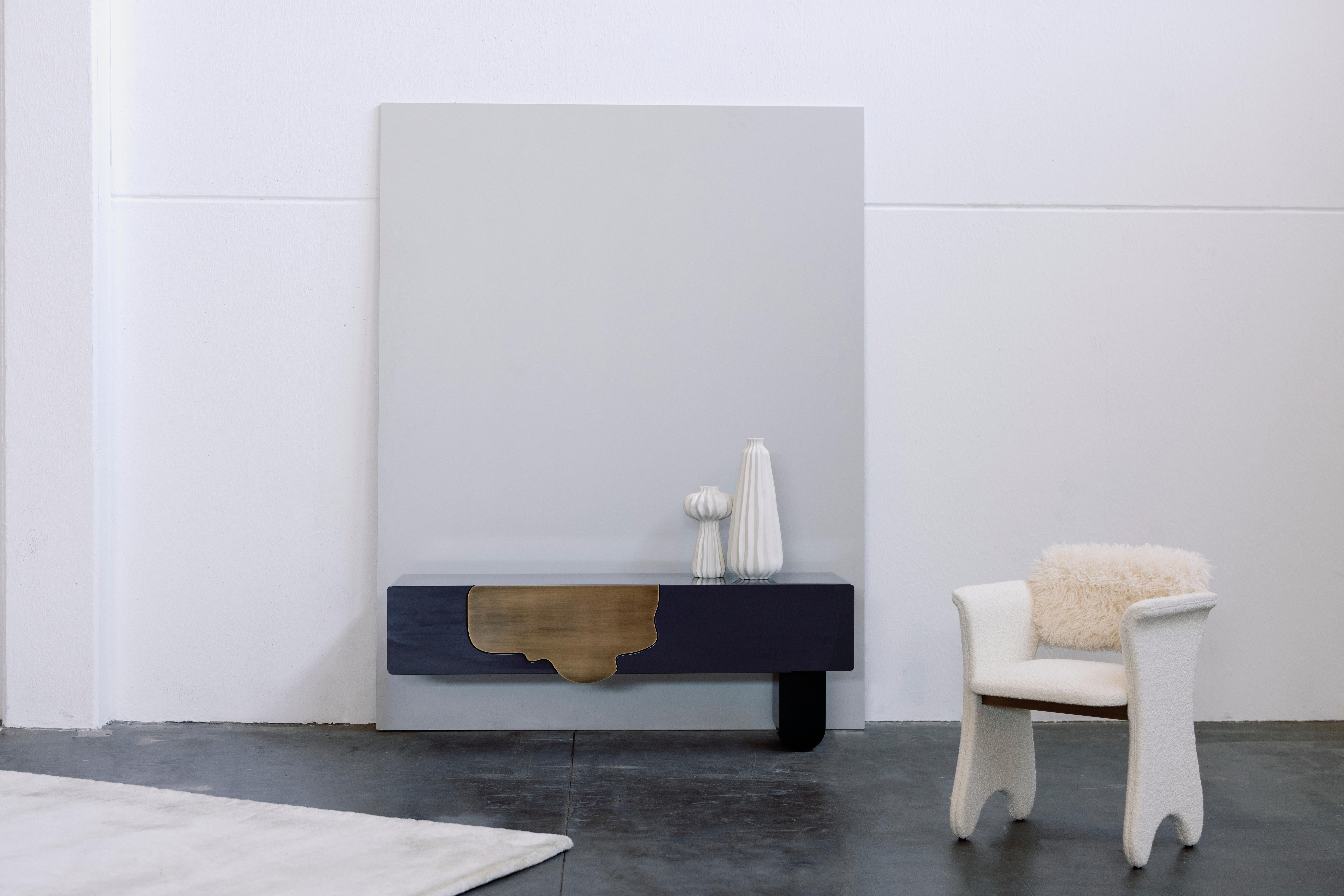 Silla de oficina atemporal moderna de mediados de siglo, Bouclé, piel sintética, hecha a mano Greenapple en venta 9