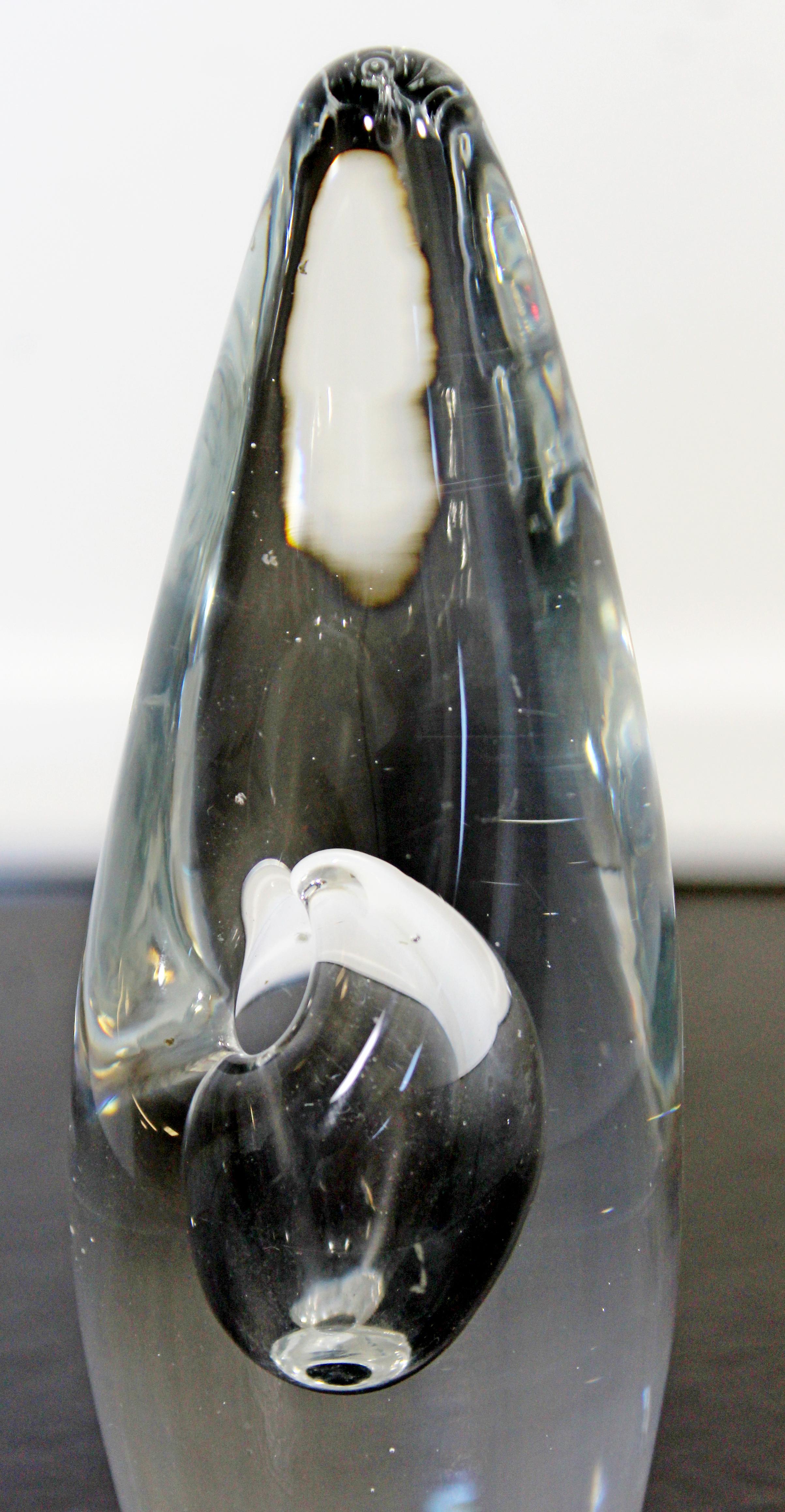 Blown Glass Mid-Century Modern Timo Sarpaneva Glass Orkidea Orchid Vase Iittala 1958 Finland For Sale