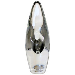 Mid-Century Modern Timo Sarpaneva Glass Orkidea Orchid Vase Iittala 1958 Finland