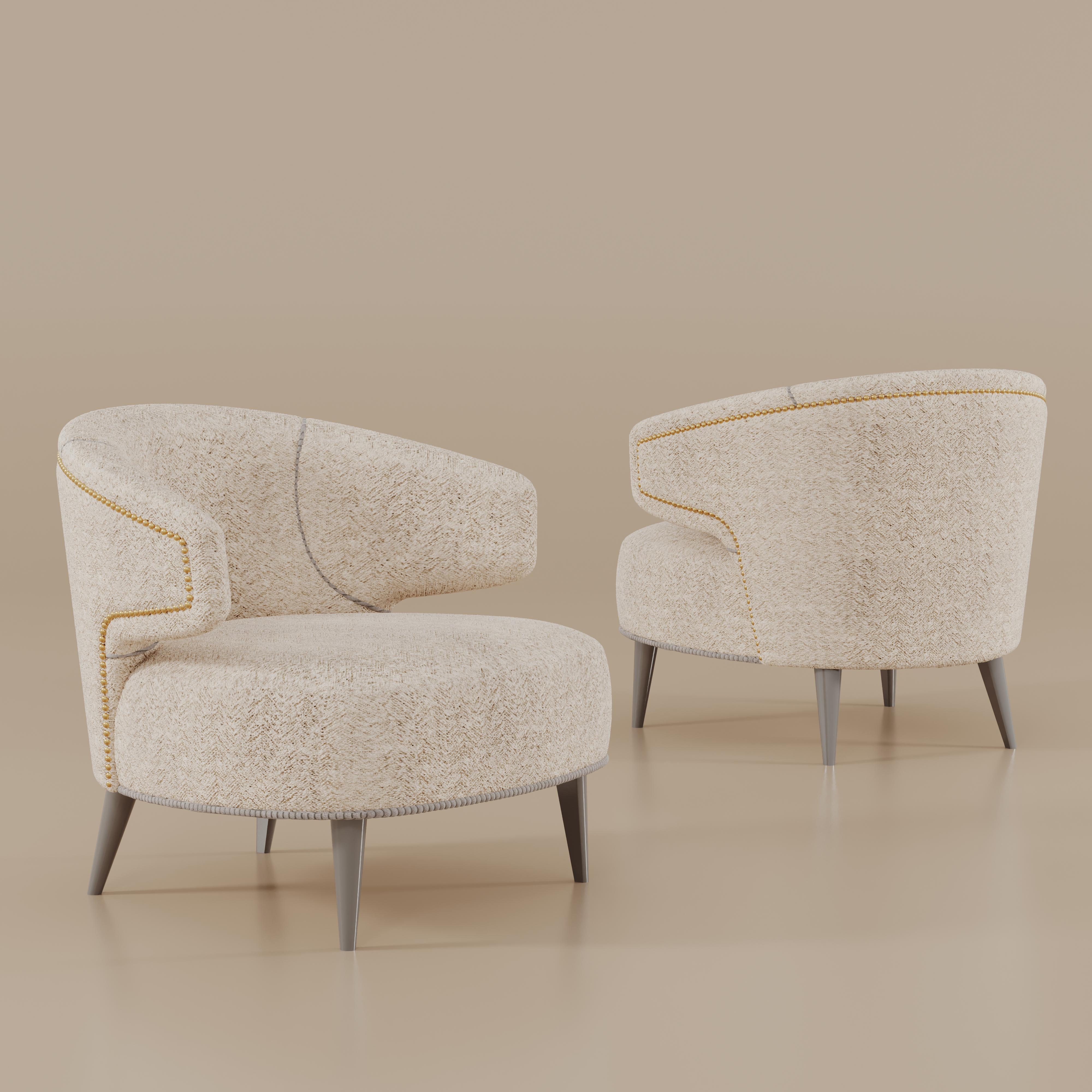 Sillón moderno de mediados de siglo Tippi Madera Made in Portugal by Ottiu en venta 3