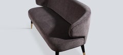 Mid-Century Modern Tippi Twin Seat Walnut Wood Made in Portugal by Ottiu