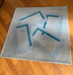 Mid-Century Modern Tisca Hand Made in France Ettore Sotsass Fine Wool Carpet