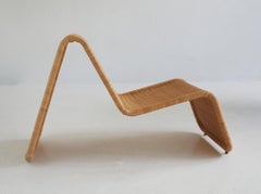 Mid-century modern Tito Agnoli P3 rattan lounge chair by Bonacina, 1960 Italy