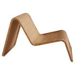 Mid-century modern Tito Agnoli rattan lounge chair by Bonacina, 1960 Italy
