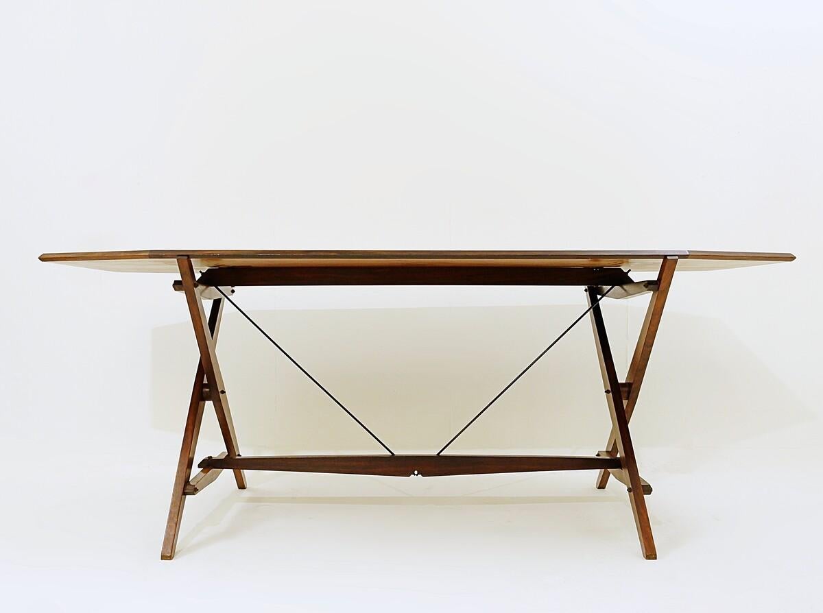 Mid-Century Modern Table de bureau/de salle à manger The Moderns MODERN Cavalletto par Franco Albini pour Poggi en vente