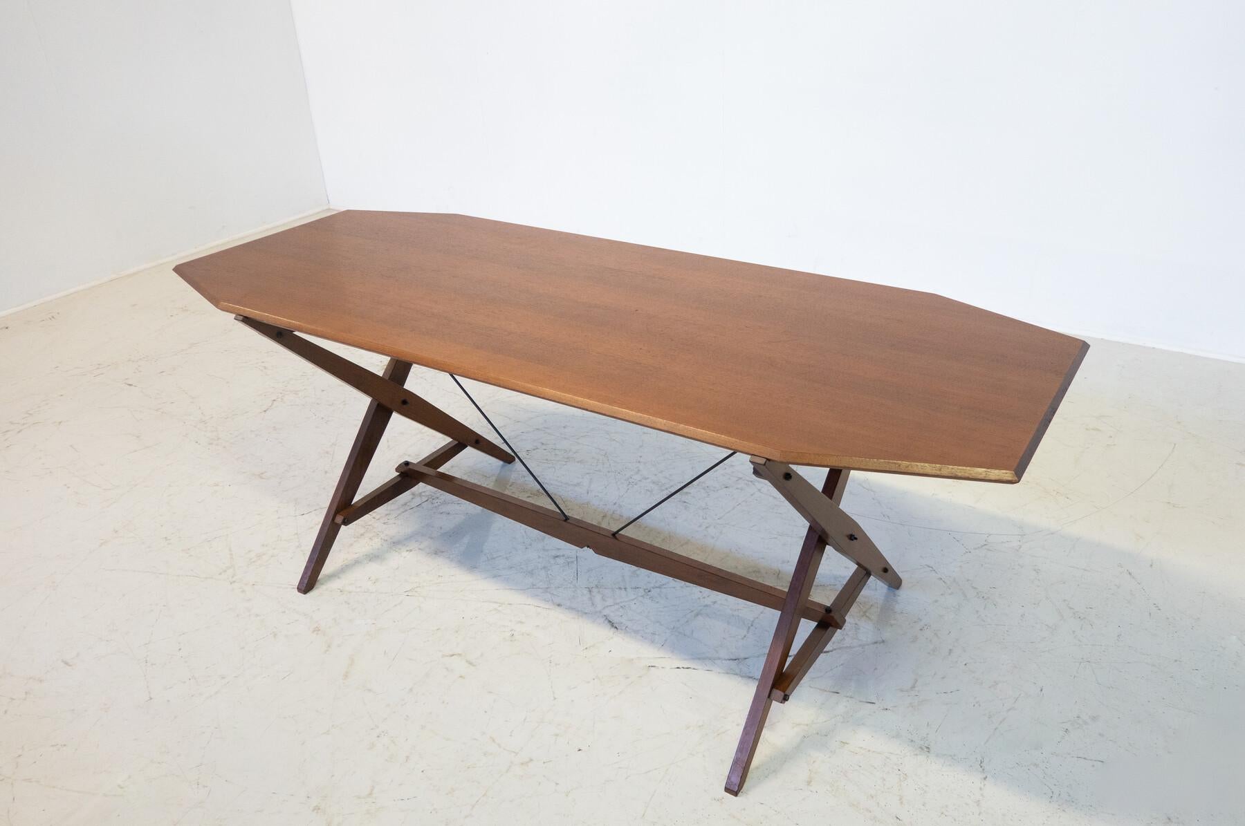 Mid-Century Modern TL2 Cavalletto desk/dining table by Franco Albini for Poggi  1