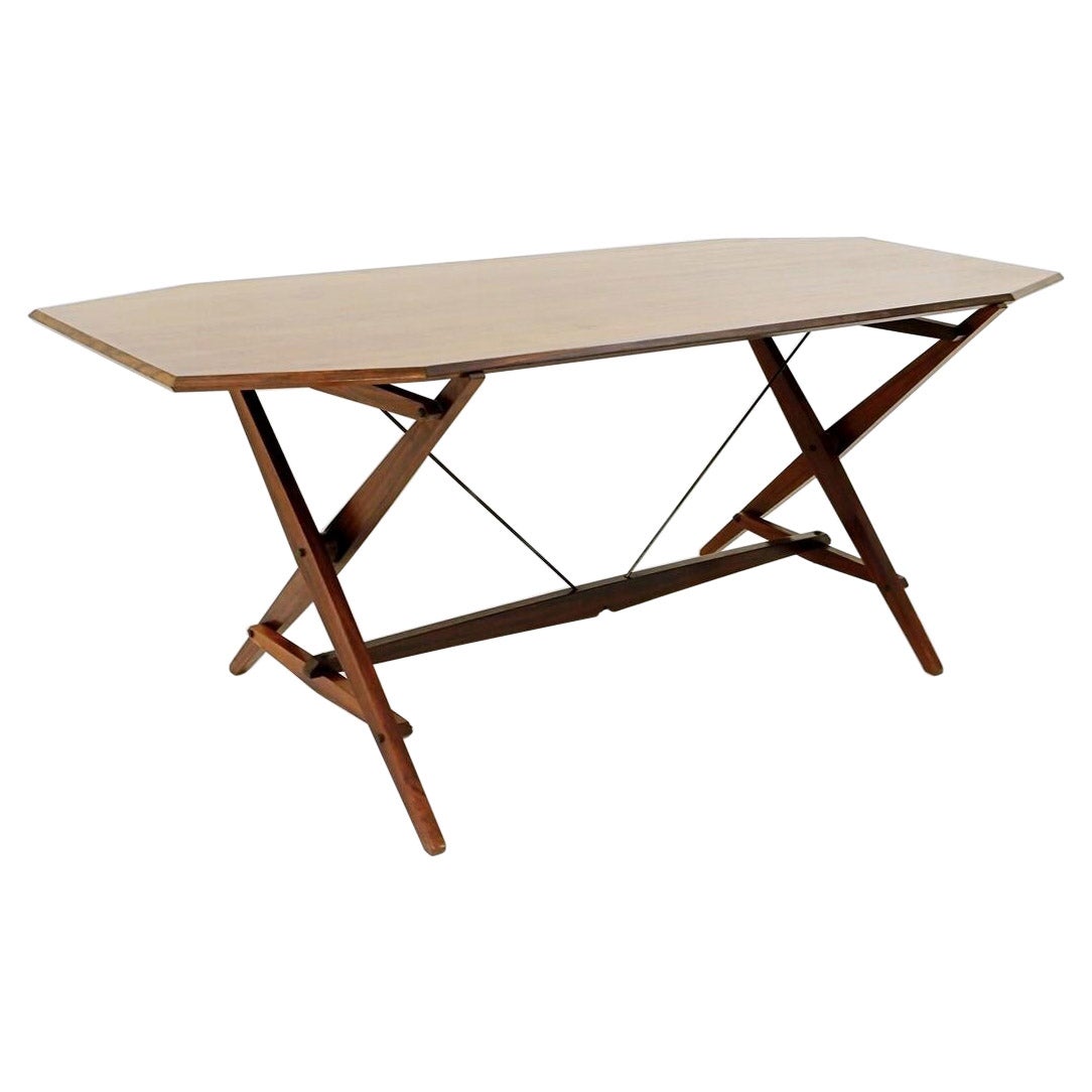 Mesa de comedor/escritorio TL2 Cavalletto, moderna de mediados de siglo, de Franco Albini para Poggi