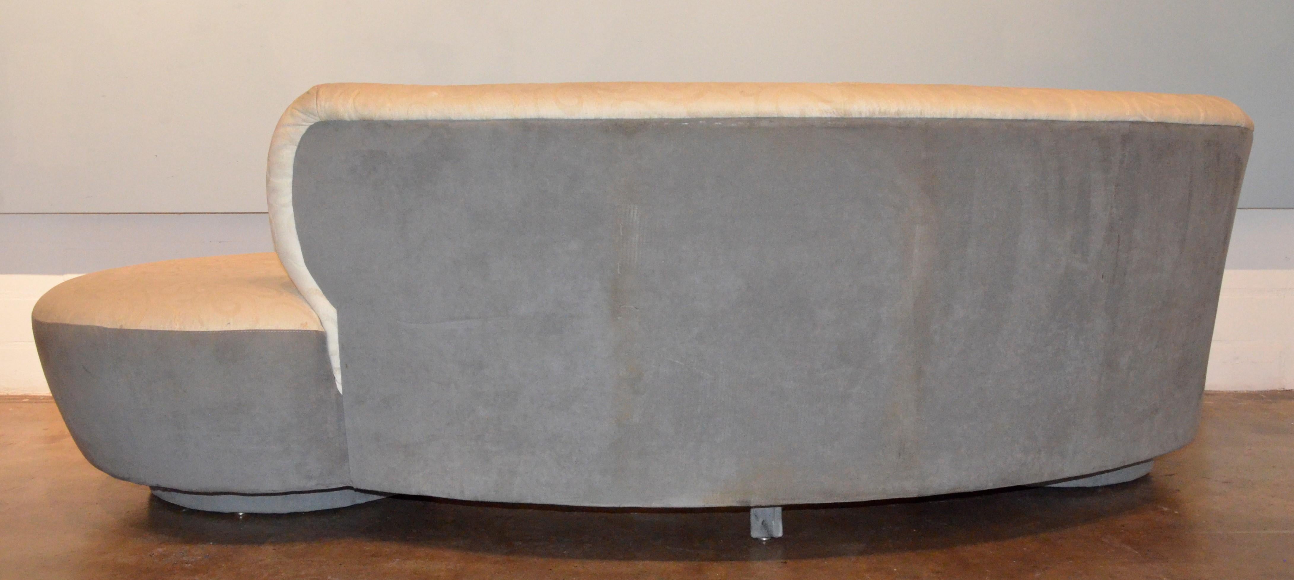 White / Ivory & Gray by Directional, Vladimir Kagan Design Cloud Style Sofa 2