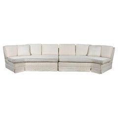 Vintage Mid-Century Modern to Modern & Hollywood Regency 2 Piece Angled Sectional Sofa