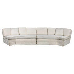 Mid-Century Modern to Modern & Hollywood Regency 2-teiliges, gewinkeltes, modulares Sofa