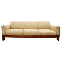 Mid-Century Modern Tobia Scarpa Sofa on Rosewood Wood Base, 1960s, Italy