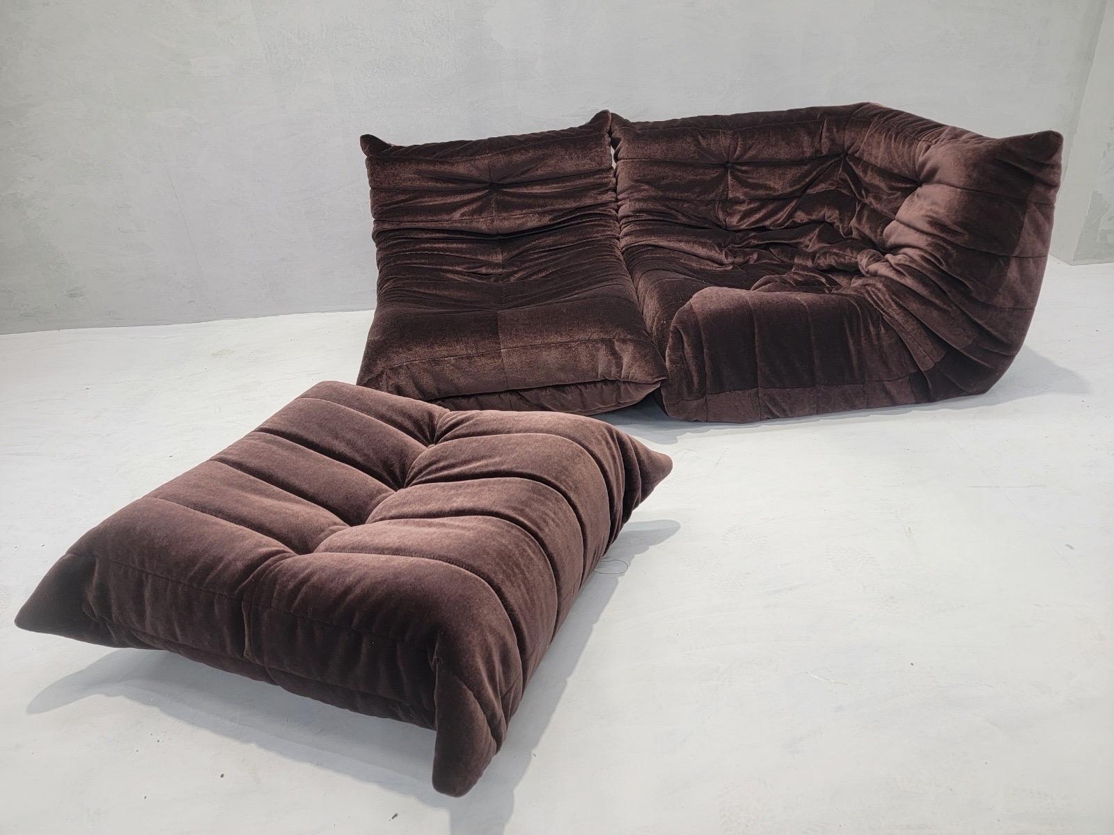 Mid Century Modern Togo Modular Sofa Set by Michel Ducaroy for Ligne Roset For Sale 3