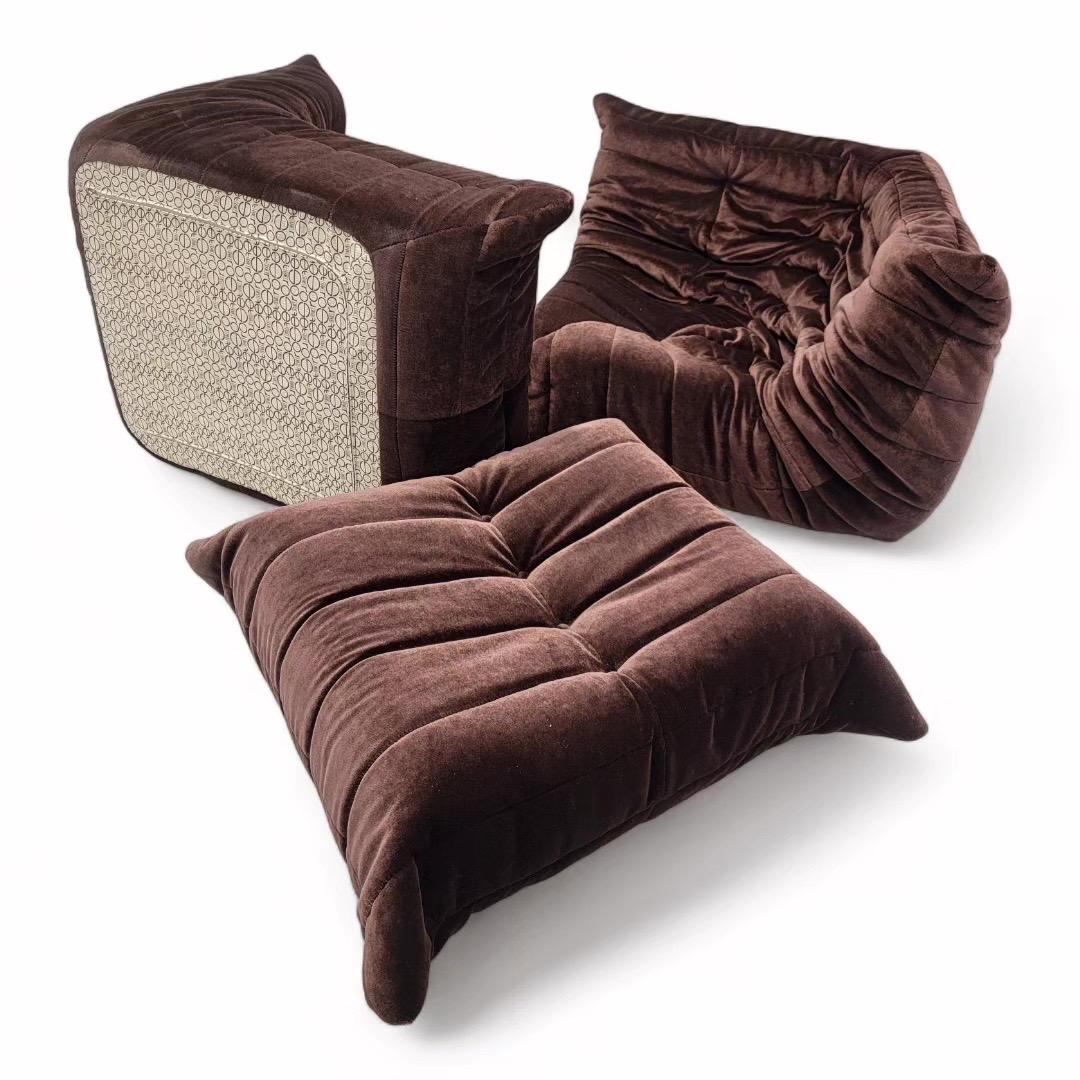 Mid-Century Modern Mid Century Modern Togo Modular Sofa Set by Michel Ducaroy for Ligne Roset For Sale