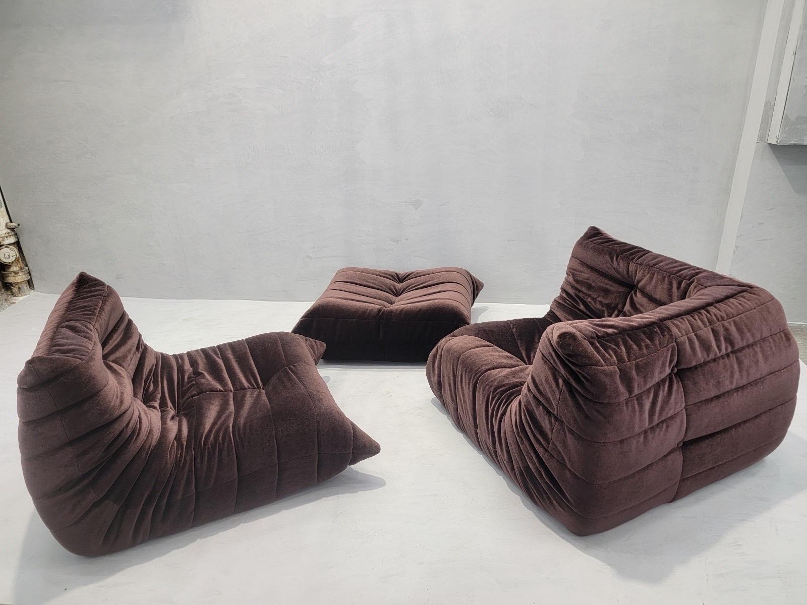 Mid Century Modern Togo Modular Sofa Set by Michel Ducaroy for Ligne Roset For Sale 2
