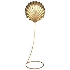 Mid-Century Modern Tomasso Barbi Floor Lamp in Brass